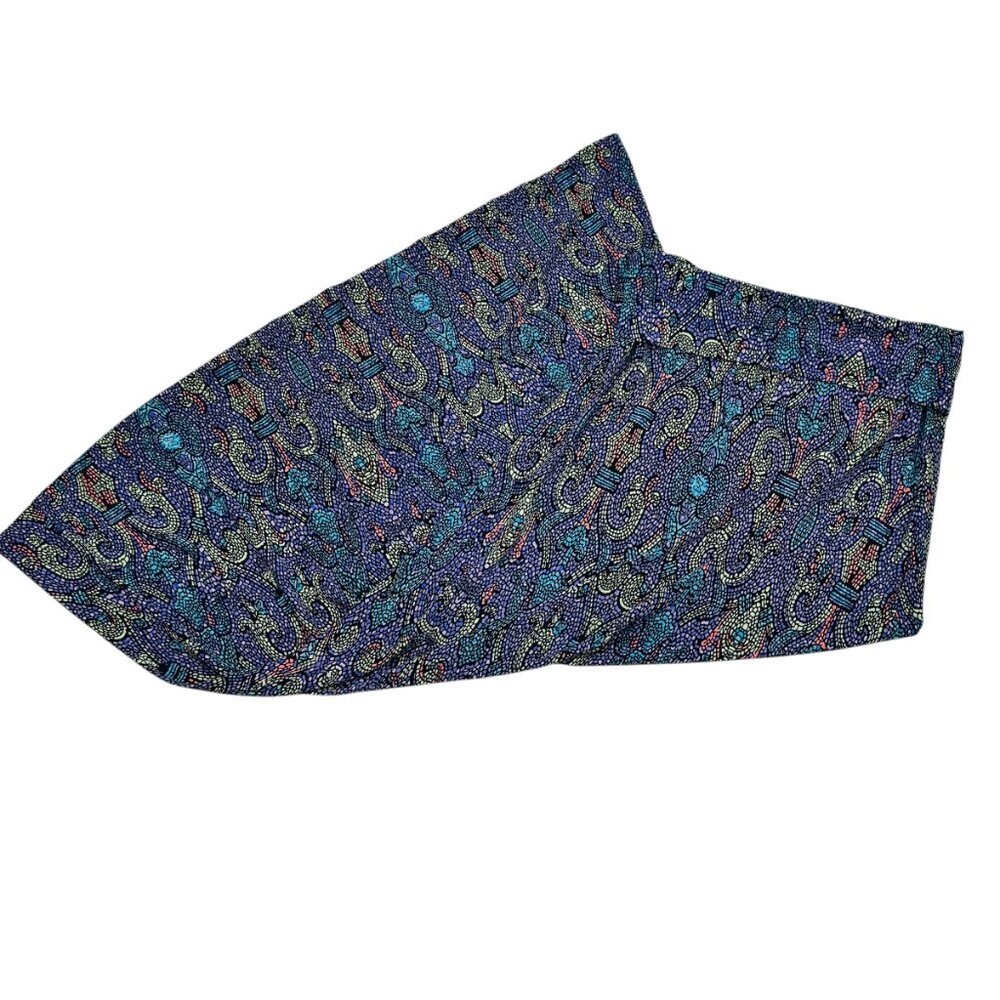 Azules Boho Multicolor/Artsy/Unique Fold-Over Maxi Skirt Women's Size Medium